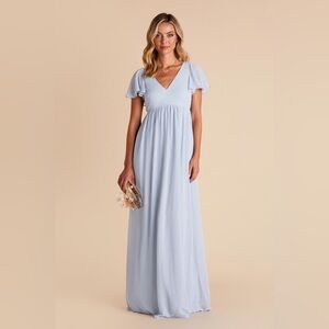 Birdy Grey Hannah Empire Dress Chiffon Ice Blue